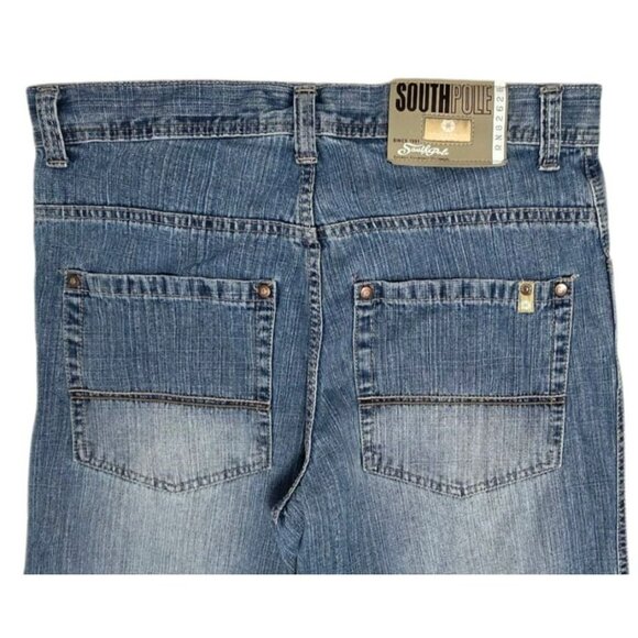 Y2K Southpole Denim Jeans Mens 30 Grunge Baggy Skater Pants Wide Leg 32x30 VTG - Picture 7 of 14